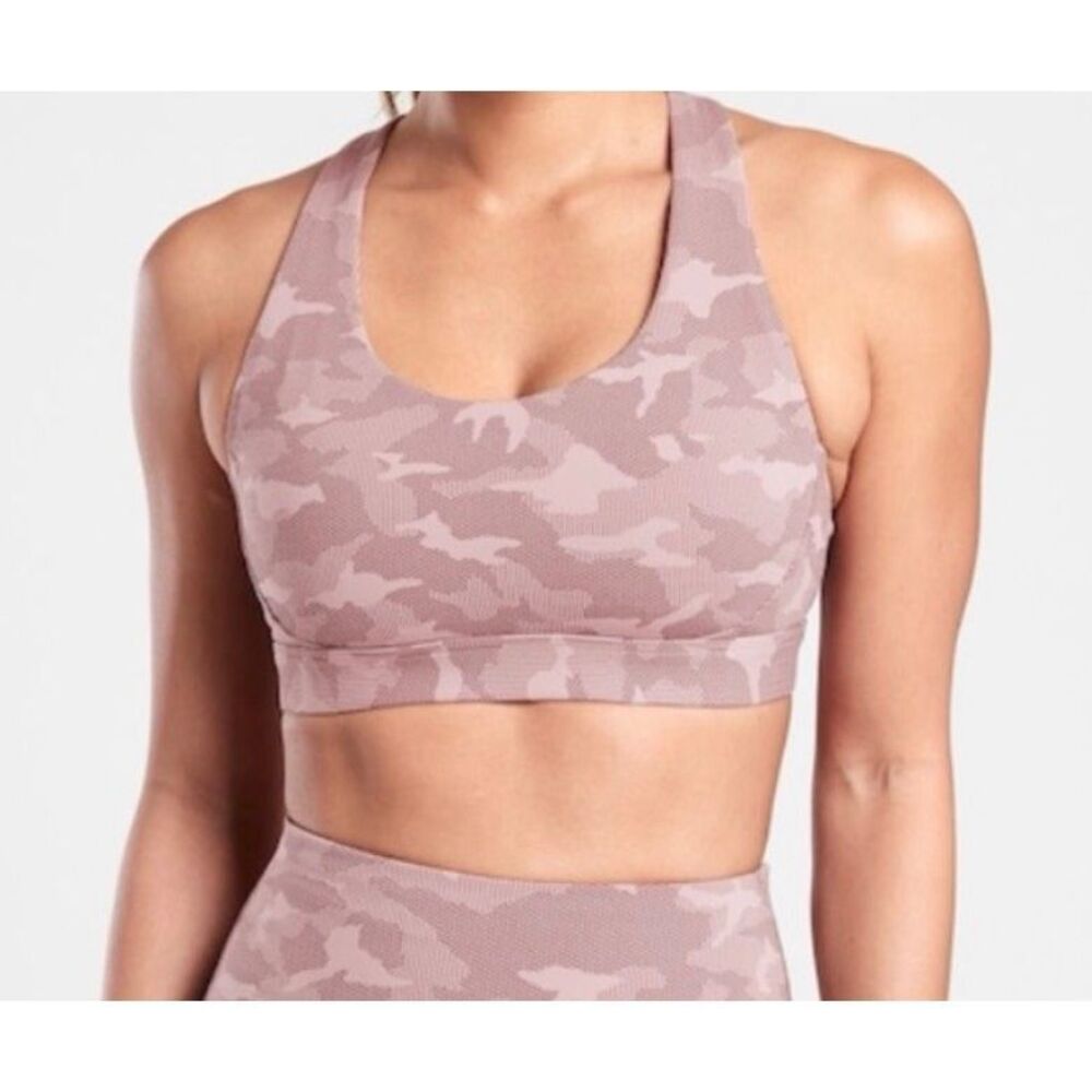 Athleta Ultimate Stash Camo Sports Bra